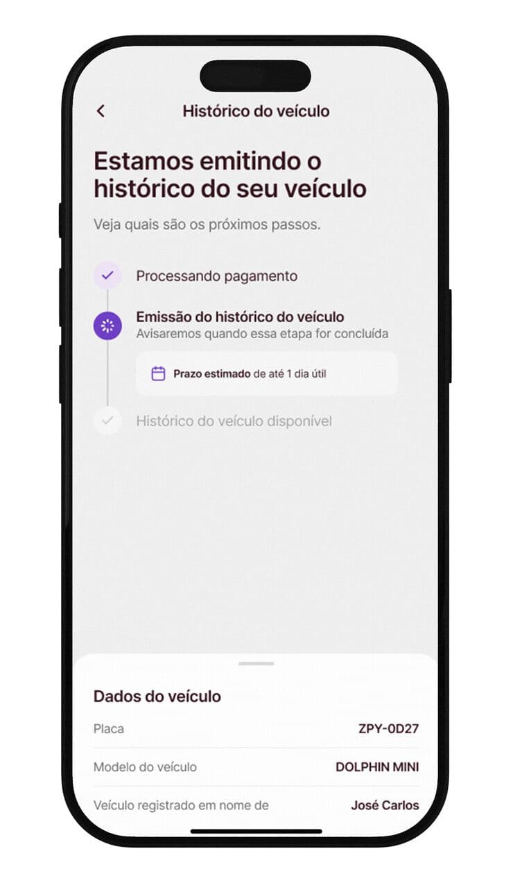 Mockup 3 - Histórico Veicular
