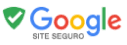 Logo da Google com um texto informando que o site é seguro
